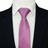 PINK PAISLEY SELF PRINTED TIE